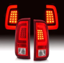 Fit 2008-2016 Ford F250 F350 F450 SD SuperDuty Shape LED Red Tail Lights Lamps