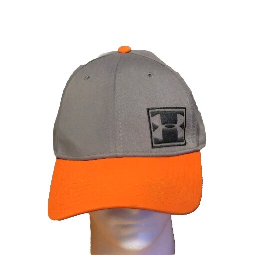 Under Armour Orange/Gray Baseball Cap Hat Logo Size L/XL