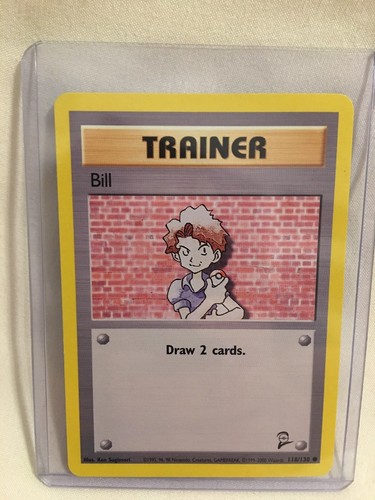 Pokémon TCG Bill Trainer Base Set 2 118/130 Common Trading Card - Picture 2 of 10