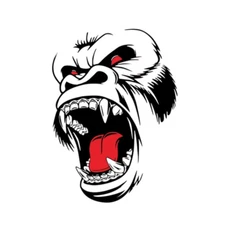 Car Side Door Bonnet Decal Gorilla Graphics Decoration Stickers Vinyl 62x45cm