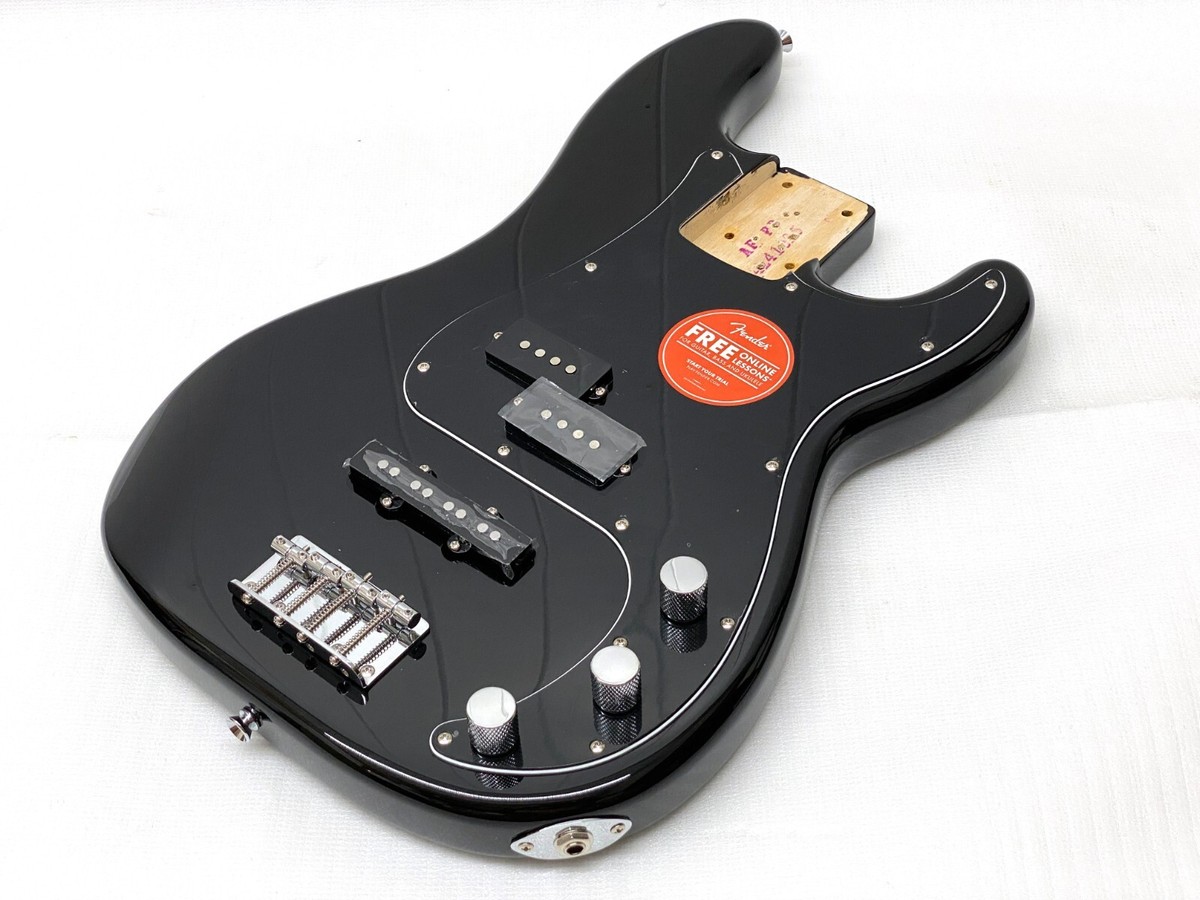 TINY DING! Fender Squier FULLY LOADED PJ BASS BODY Black P Guitar