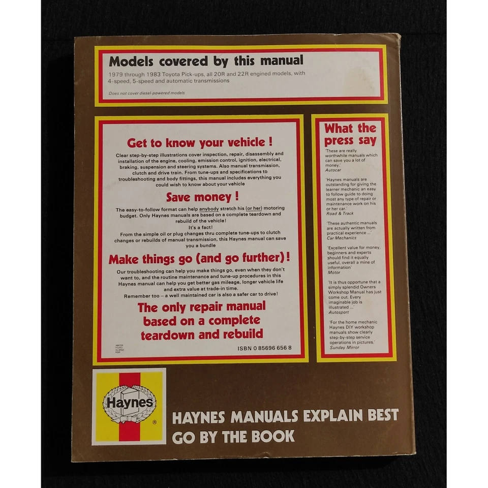 Toyota Pick-up Owners Workshop Manual - Haynes - 1983 - Immagine 2 di 4