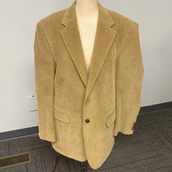 Mens Tan Corduroy Blazer XL eBay