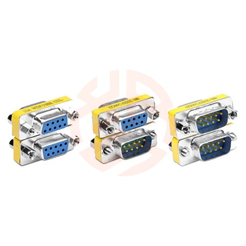 Gender Changer 9 pins F-F/ F-M/ M-M Serial RS232 Adapter Coupler DB9 Changer - Picture 2 of 7