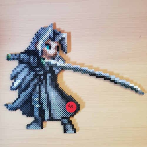 Final Fantasy 7 VII Sephiroth pixel art hecho a mano perler playstation ps1
