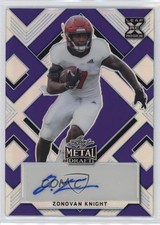 2022 Leaf Metal Draft Purple Prismatic 20/25 Zonovan Knight #BA-ZK1 Auto 12yg