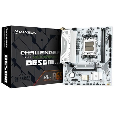 MAXSUN Challenger B650M WiFi ICE AMD B650 AM5 DDR5 Micro ATX SATA3   M.2 PCIe