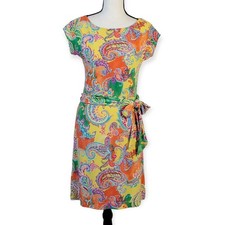Lauren Ralph Lauren Dress Women's XS Multicolored Paisley Preppy Old Money