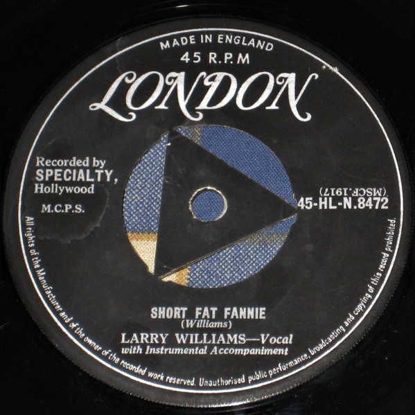 英7” Larry Williams Short Fat Fannie 45HLN8472 London Records /00080 7