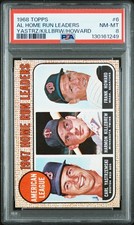 1968 TOPPS #6 AL HOME RUN LEADERS PSA 8