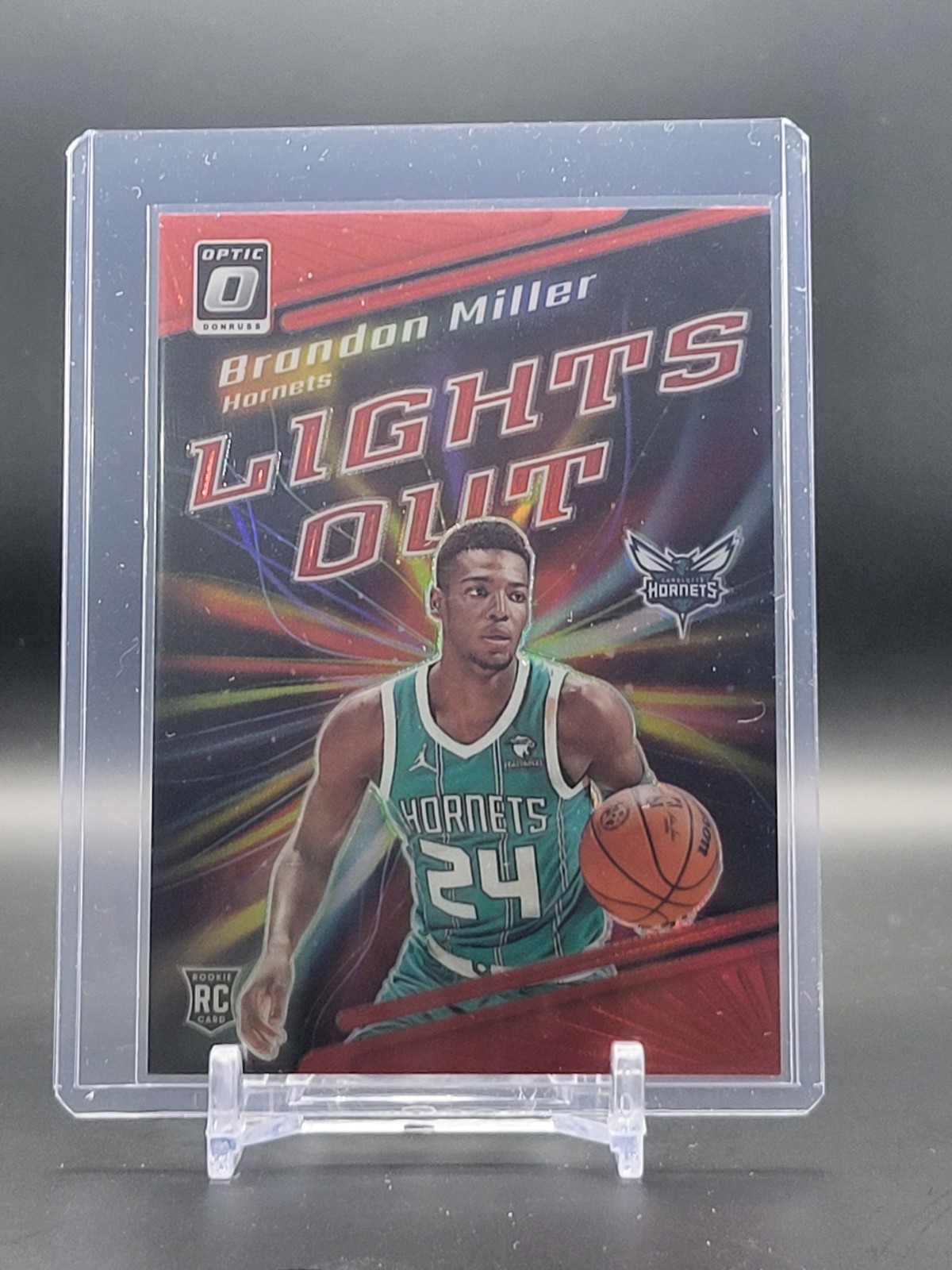 Brandon Miller 2023 Panini Optic Lights Out Red Prizm Rookie SSP /99 Hornets 🔥
