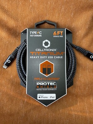 Celltronix Titanium 6FT Tangle Free Heavy Duty USB Cable New