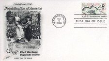 Vintage 1966 Washington DC Beautification Of America 5 Cent First Day Cover