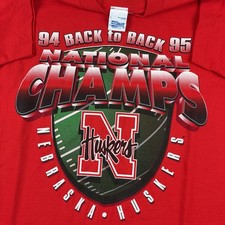 Vintage Nebraska Huskers T Shirt Mens Large 90s Single Stitch Graphic USA Made