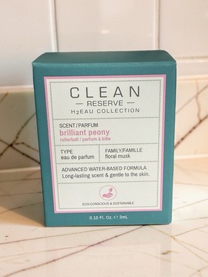 Clean Reserve H2Eau Brilliant Peony Eau De Parfum 3mL MINI Rollerball NIB