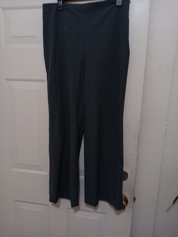 A Talbots Gray Dress Pants Size 12 Straight Leg Flat Front.