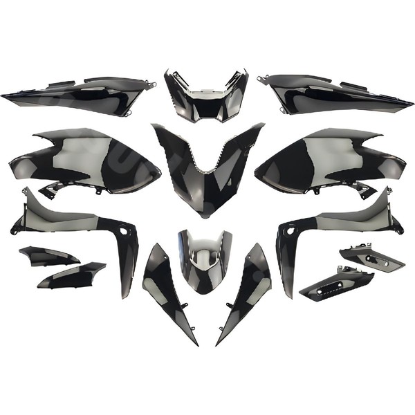 Verkleidungskit TNT 15-Teilig Schwarz Metallic FüR Yamaha XP T-Max 530 Ccm-image