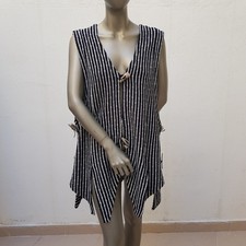 Besondere Weste von Marc Abbas, Einheitsgröße / L-XL-XXL, schwarz, weiß gestreif