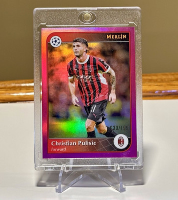 2024-25 Topps Merlin CHRISTIAN PULISIC Pink Refractor /199 AC Milan
