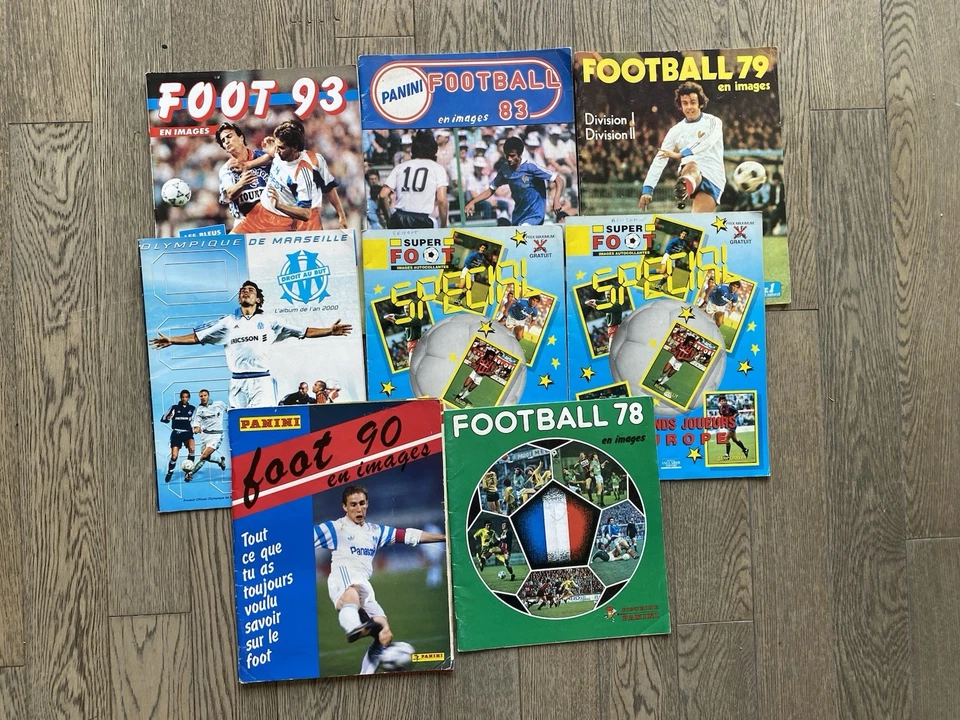 lot 8 albums Panini foot 78 79 83 90 93 - Photo 2/2