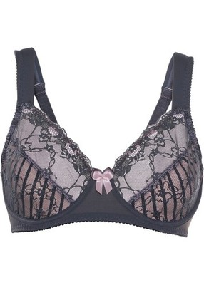 Neu Minimizer-BH mit Bügel Gr. (95) F Grau Damen-Bra Oberteil Dessous