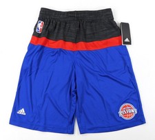 Detroit Pistons Pre-Game NBA Shorts Youth Large (14/16) YL Adidas 768924 NWT