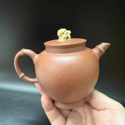220cc chinese Yixing Handmade Zisha teapot JiangPo clay TingQiu Hu Tea Pot