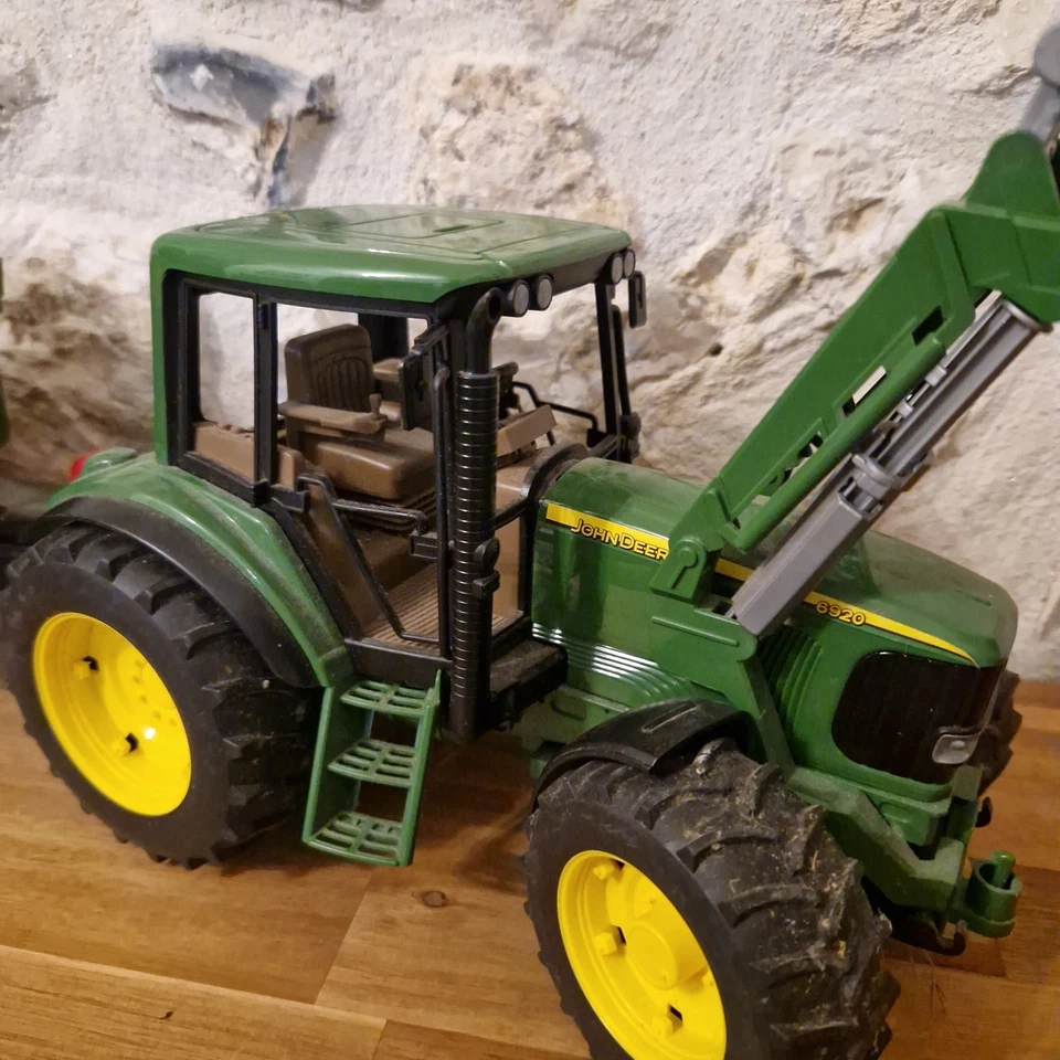 TRACTEUR JOHN DEERE 6920 + REMORQUE LE1050 BRUDER 01134 1/16 1:16 PROFI - Photo 3/4