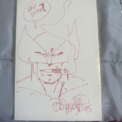 Wolverine sketch SIGNED by Dan Panosian The Marvel Artist 1995