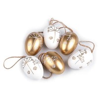 Ostereier Kunststoff Eier Dekoeier 6Er Set Maya Neu
