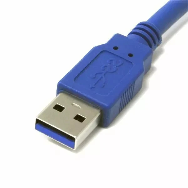 🔵 Câble USB 3.0 Type A Mâle / Micro-B Mâle – 1 mètre – Bleu - Photo 3/3