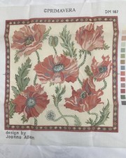 Vintage Primavera Poppy Needlepoint Tapestry Canvas DM167 New