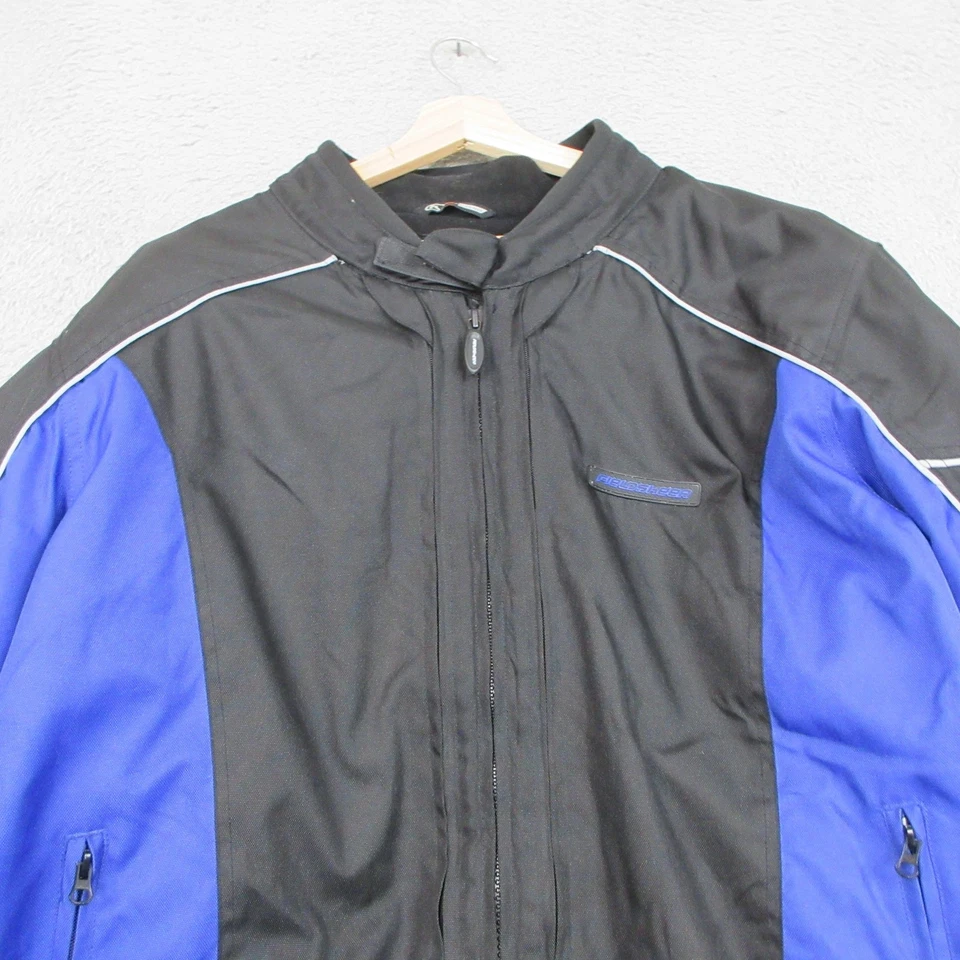 Fieldsheer Jacket Mens 4XL Black Blue Motorcycle Riding Reflective PHOSLITE Zip - Image 3 of 4