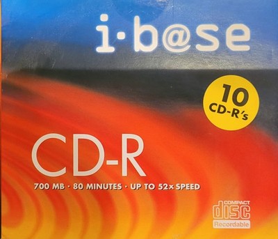 10 x CD-R 700Mb 80Min 52xSpeed  Rohlinge weiß Cakebox Bedruckbar  i-base