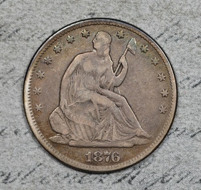 1876 Seated Liberty Half Dollar VF #3FID