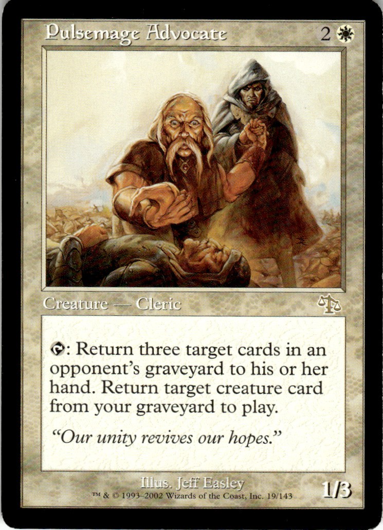 2002 Judgment Magic The Gathering Pulsemage Advocate 19/143 LP