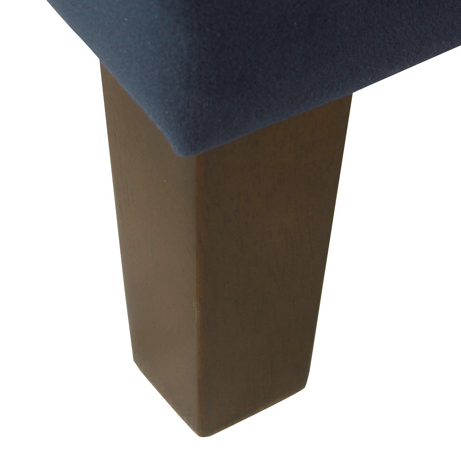 Large Upholstered Rectangular Storage Ottoman Bench with Hinged Lid, Navy