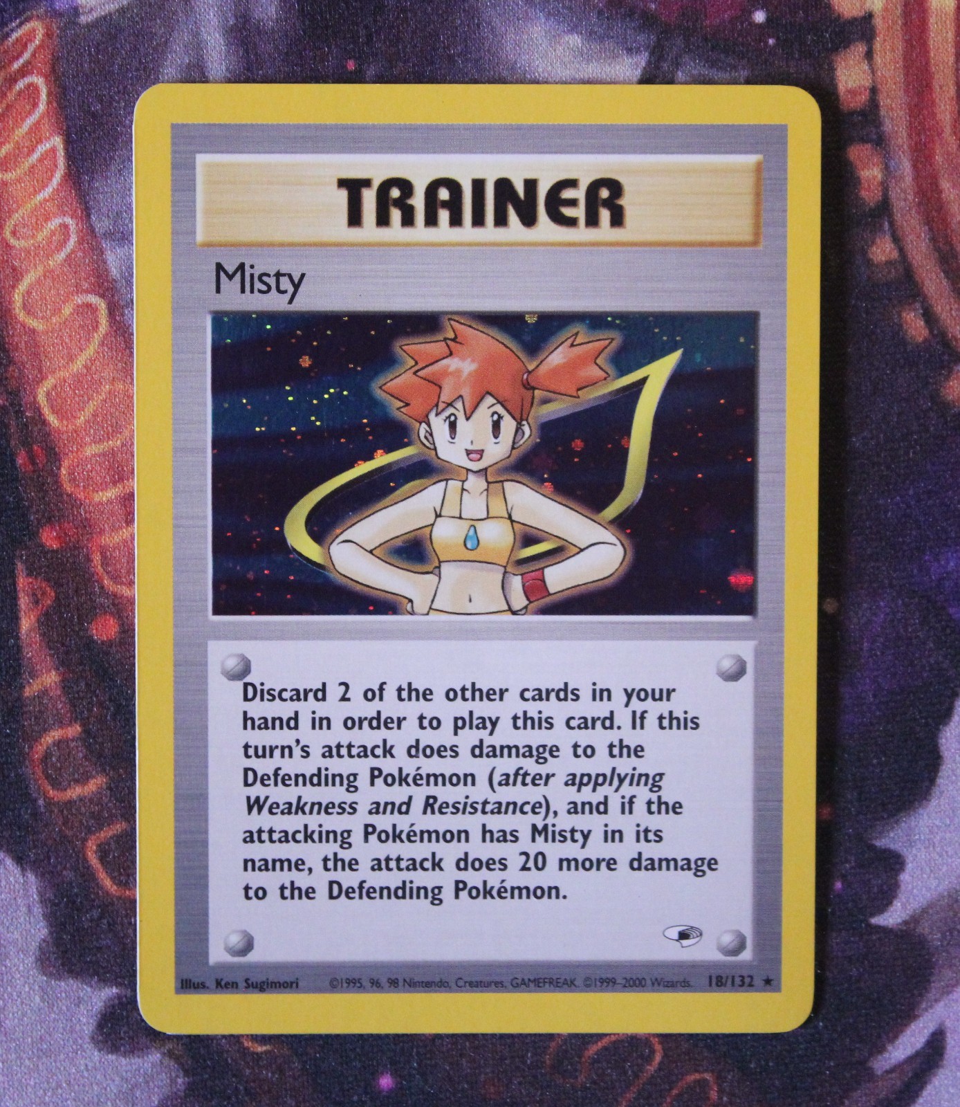 Misty Trainer Gym Heroes Holo Rare NM 18/132 Pokemon TCG
