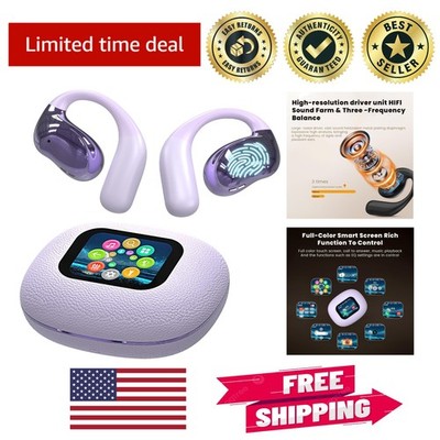 Bone Conduction Open Ear Earbuds - Lightweight, Waterproof, and Stylish Purple