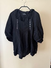 tricot Comme Des Garcons Black Shirt Blouse Designer Japan Women's Top Size JP-S