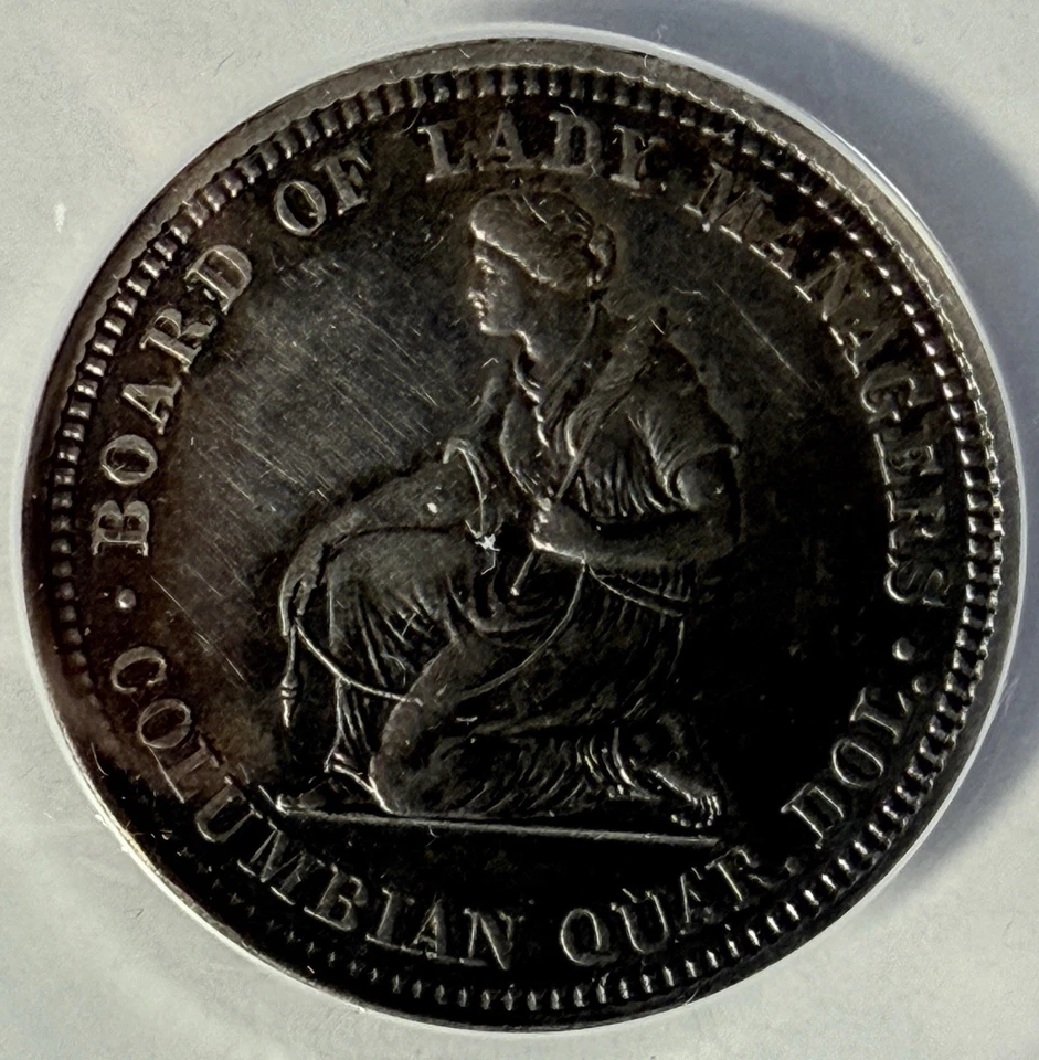 1893 Isabella Commemorative Quarter 25C - ANACS AU 50 Details - - Image 3 of 4