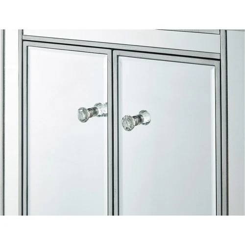 Elegant Lighting MF72020 Reflexion End or Side Table Antique Hand Painted Silver - Picture 1 of 11