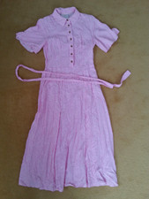 feather & bone London Sommerkleid Gr. XS rosa weiß geblümt kurzarm 100% Viskose