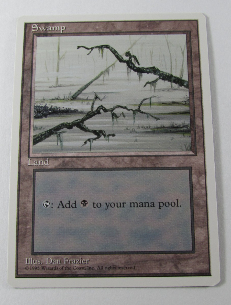 MAGIC THE GATHERING 4th EDITION SWAMP LAND NM ENGLISH MTG