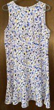 LOFT Outlet Multicolor Abstract Fit & Flare Dress Sleeveless Knee Length Size 10