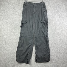 American Eagle Super High Rise Baggy Wide Leg Cargo Pants Womens 2R Parachute 