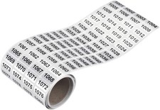 1-20000 Consecutive Number Label Stickers Inventory Control Adhesive Waterproof