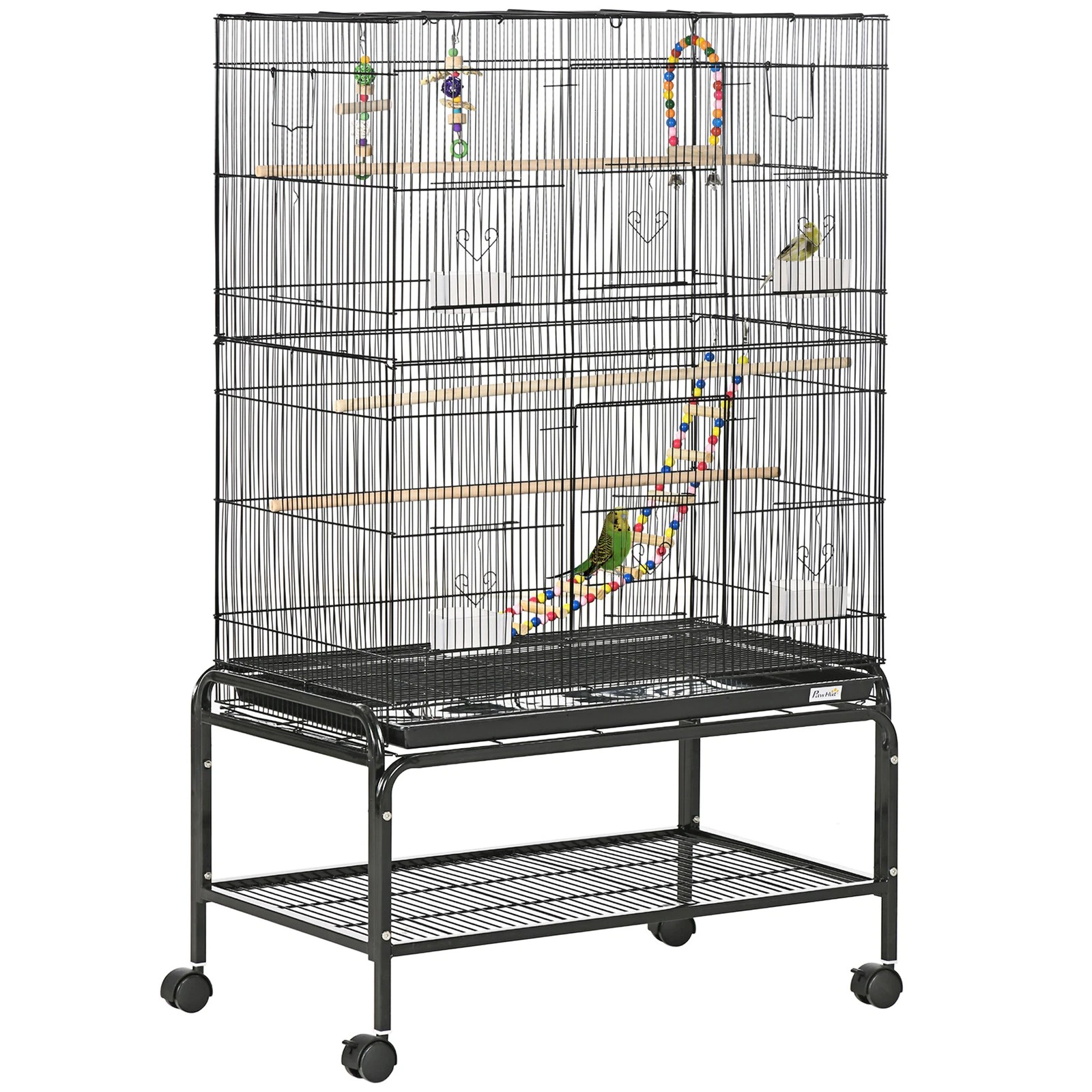 PawHut Bird Cage, with Stand, Wheels, Toys, for Budgies, Finches, Parakeets
Opens in a new window or