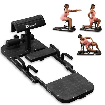 Lifepro Hip Thrust Machine   Adjustable Glutes Workout Equipment for Home   G...
