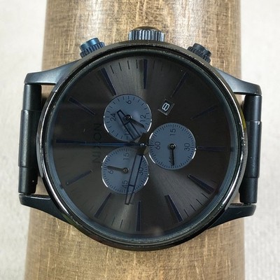 Nixon The Sentry Chrono Men Fashion Black Tone Quartz Analog 42mm 